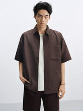 Men's Crinkled Texture Short-Sleeve Shirt